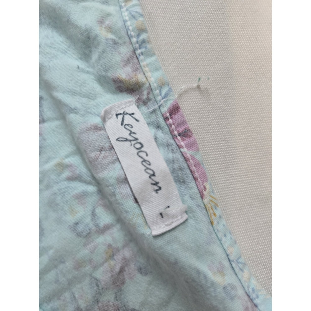 keyocean nightgown Granny Size Large Blue Floral - Picture 3 of 5